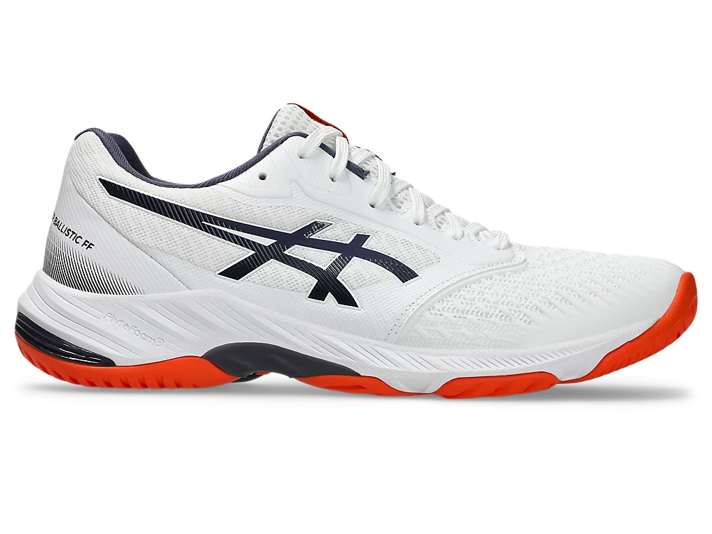 Asics Netburner Ballistic FF 3 - Wit / Indigo Fog - Squash-/racquetballschoen