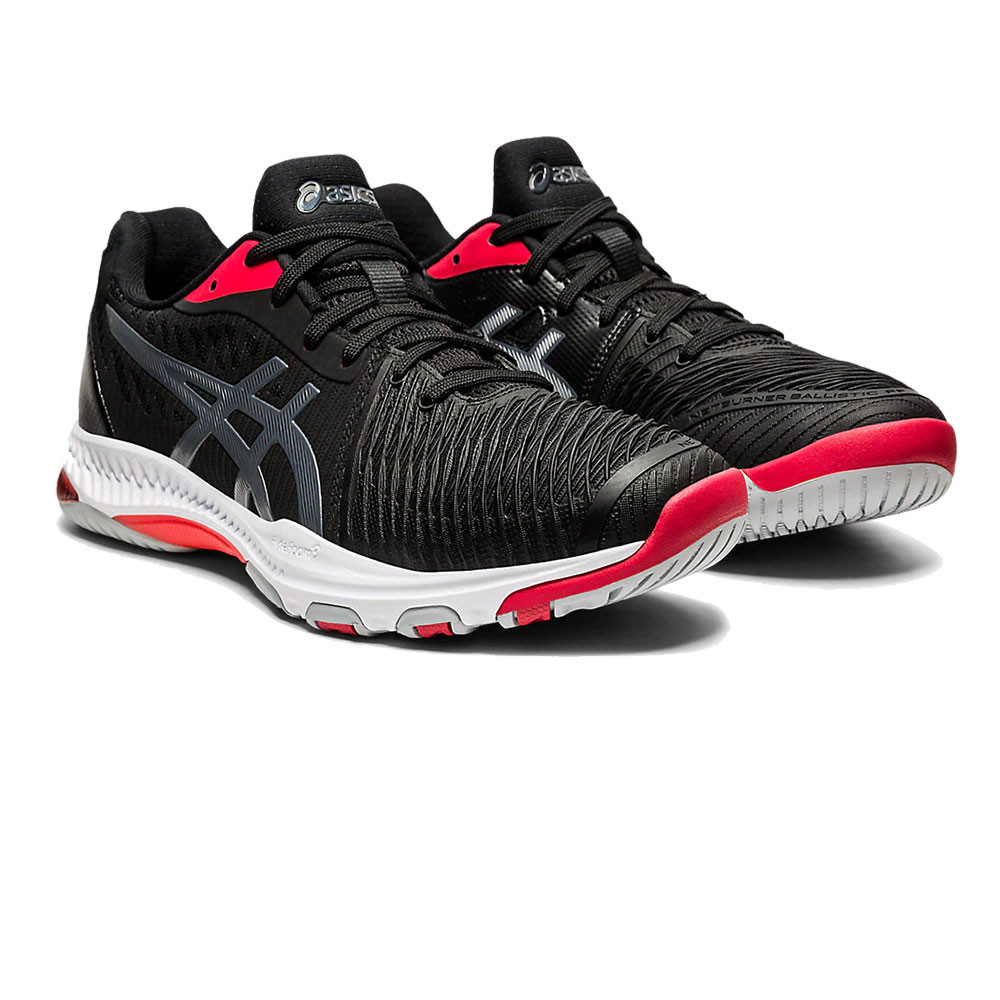 Asics Netburner Ballistic FF 2 - Zwart / Carrier Grey - Squash-/racquetballschoen