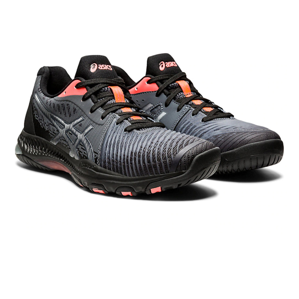 Asics Netburner Ballistic FF 2 L.E. - Zwart / Sunrise Red - Squash-/racquetballschoen (39.5)