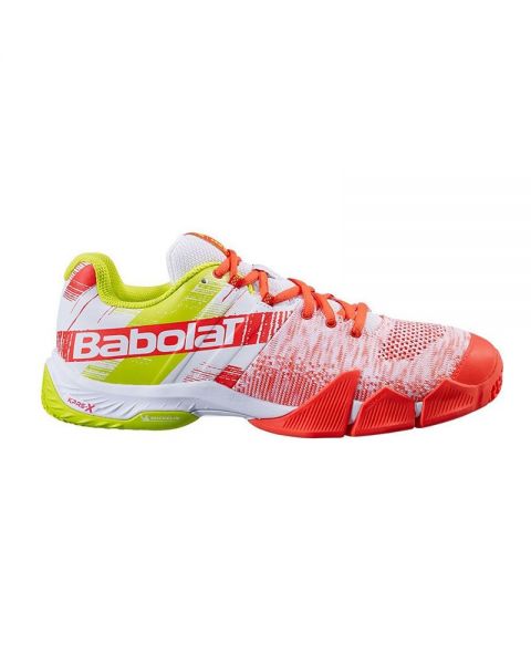 Babolat Movea - White / Orange - Squash / Racquetball Shoe
