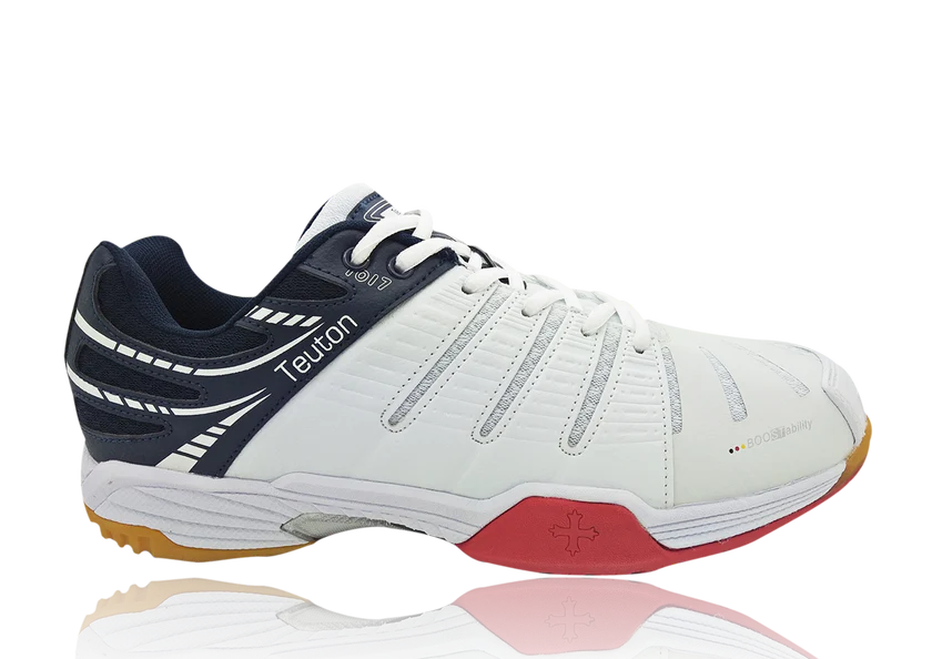 Teuton Boostability 1017 White / Navy - Chaussure de Squash