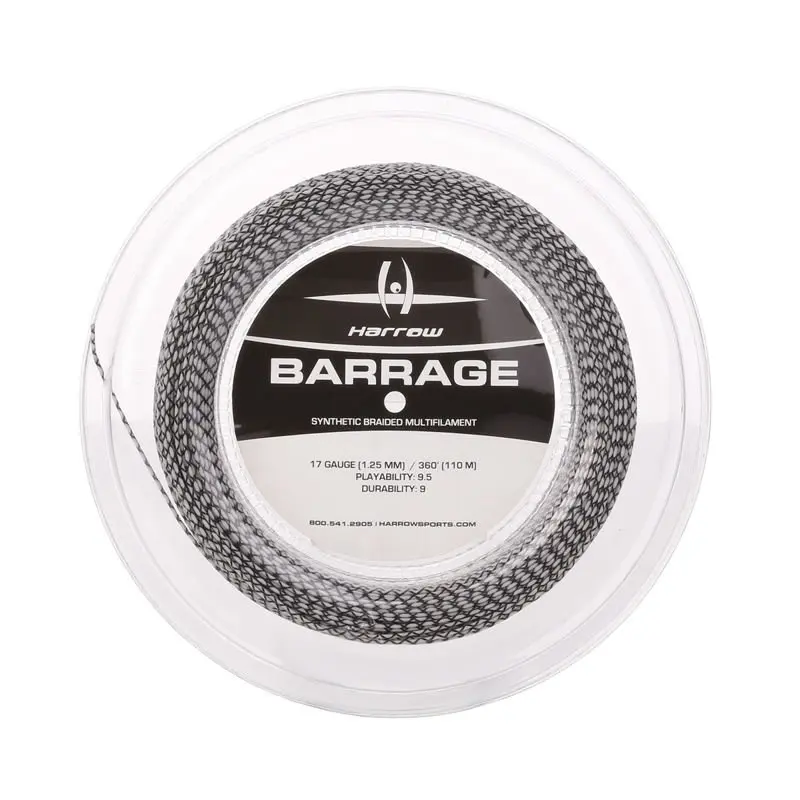 Harrow Barrage - Black - 110m Squash String Reel