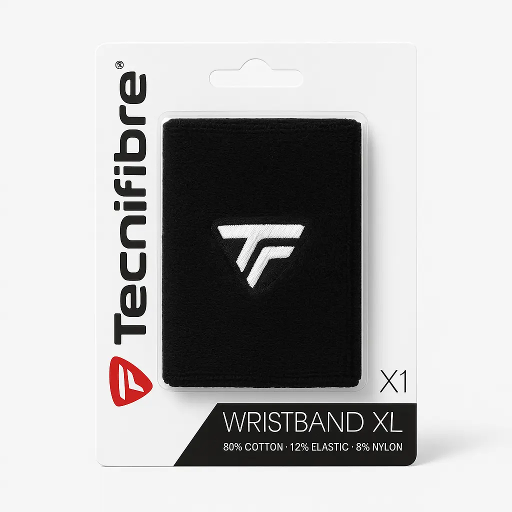 Tecnifibre-polsbandjes - Set van 2 badstof polsbandjes