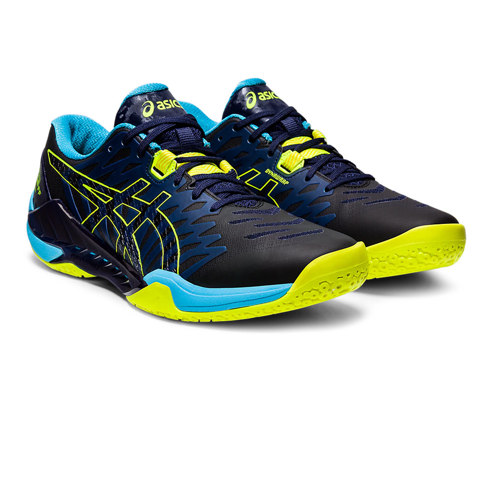 Asics Blast FF 2 - Peacoat / Safety Yellow - Squash-/racquetballschoen