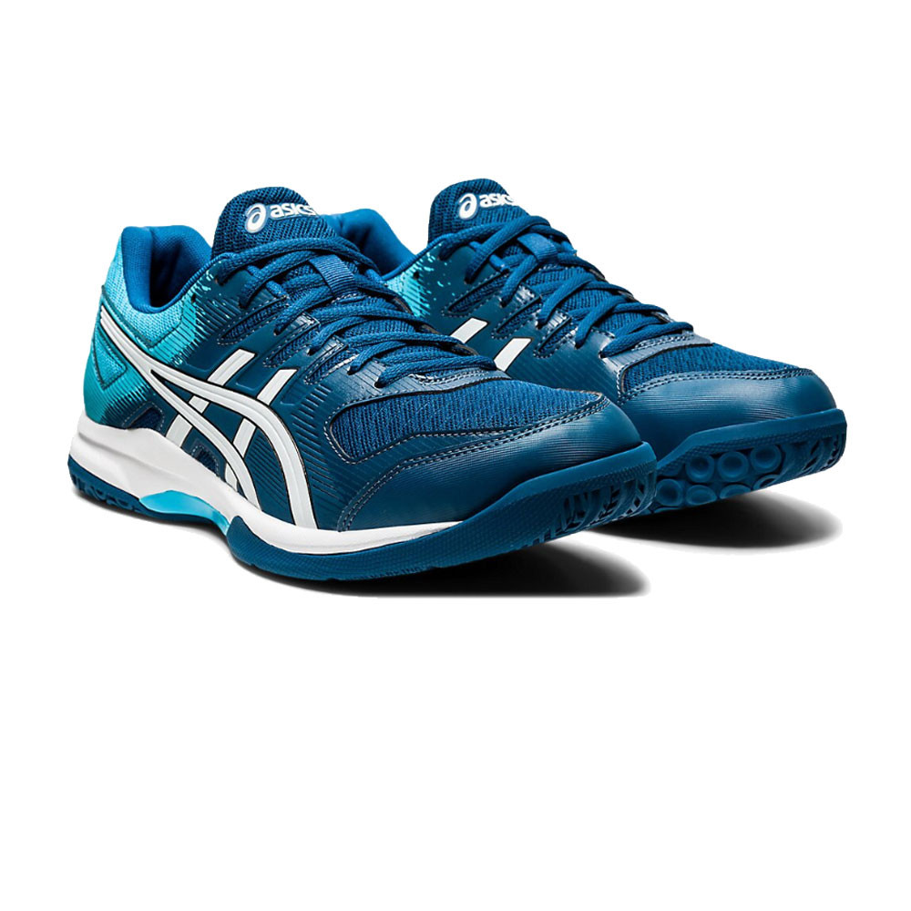 Asics Gel Rocket Mako Blue White Chaussure de Squash
