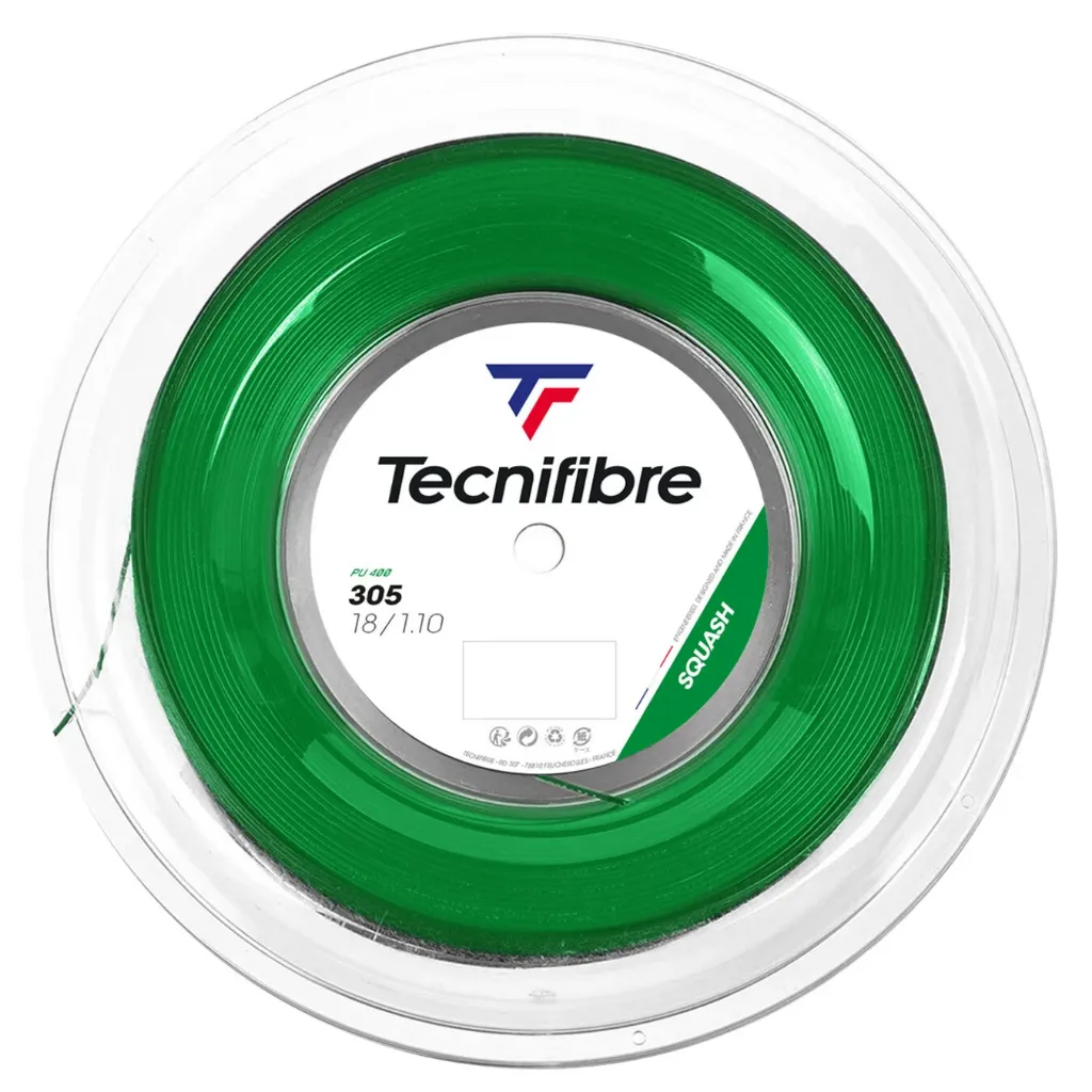 Tecnifibre 305 18L/1.10mm - Vert - Bobine Cordage de Squash 200m