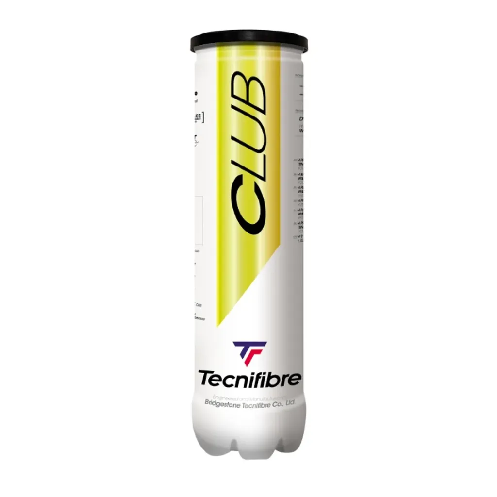 Tecnifibre Club - Tube de 4 Balles de Tennis