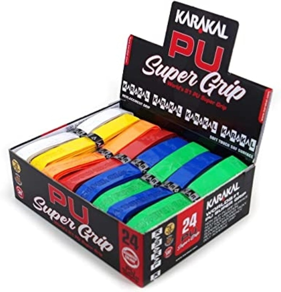 Karakal PU Super Assorted Box - Paquete de 24 empuñaduras