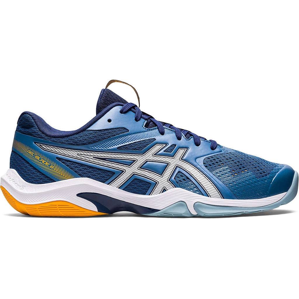 Asics Gel Blade 8 - Azul / Plata - Zapatillas de squash / racquetball