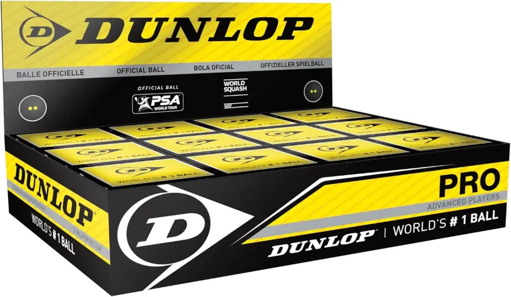 Dunlop Pro - Pack de 12 Balles de Squash 