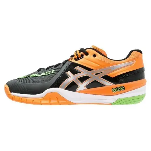 Asics Gel Blast 6 - Black / Silver / Plumpkin - Chaussure de Squash / Racquetball