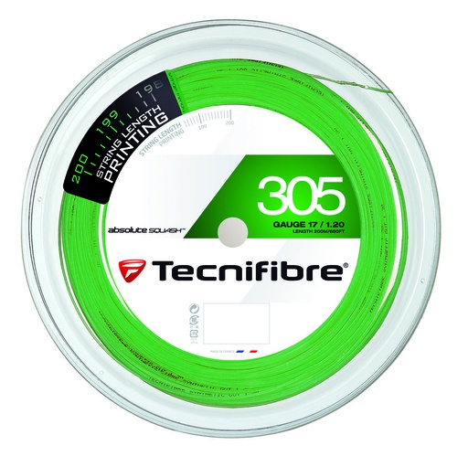 Tecnifibre 305 17L/1.20mm - Vert - Bobine Cordage de Squash 200m