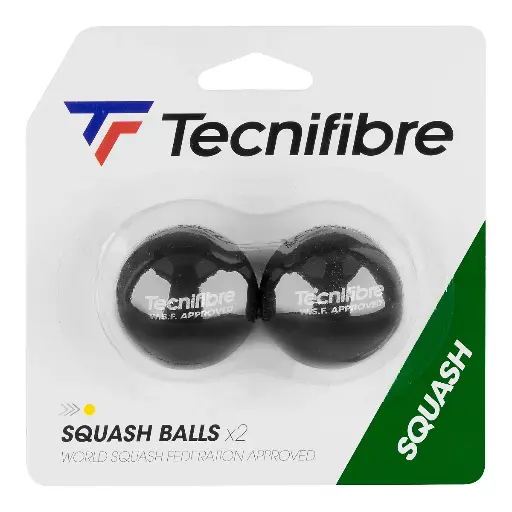 Tecnifibre Point Jaune - Pack de 2 Balles de Squash